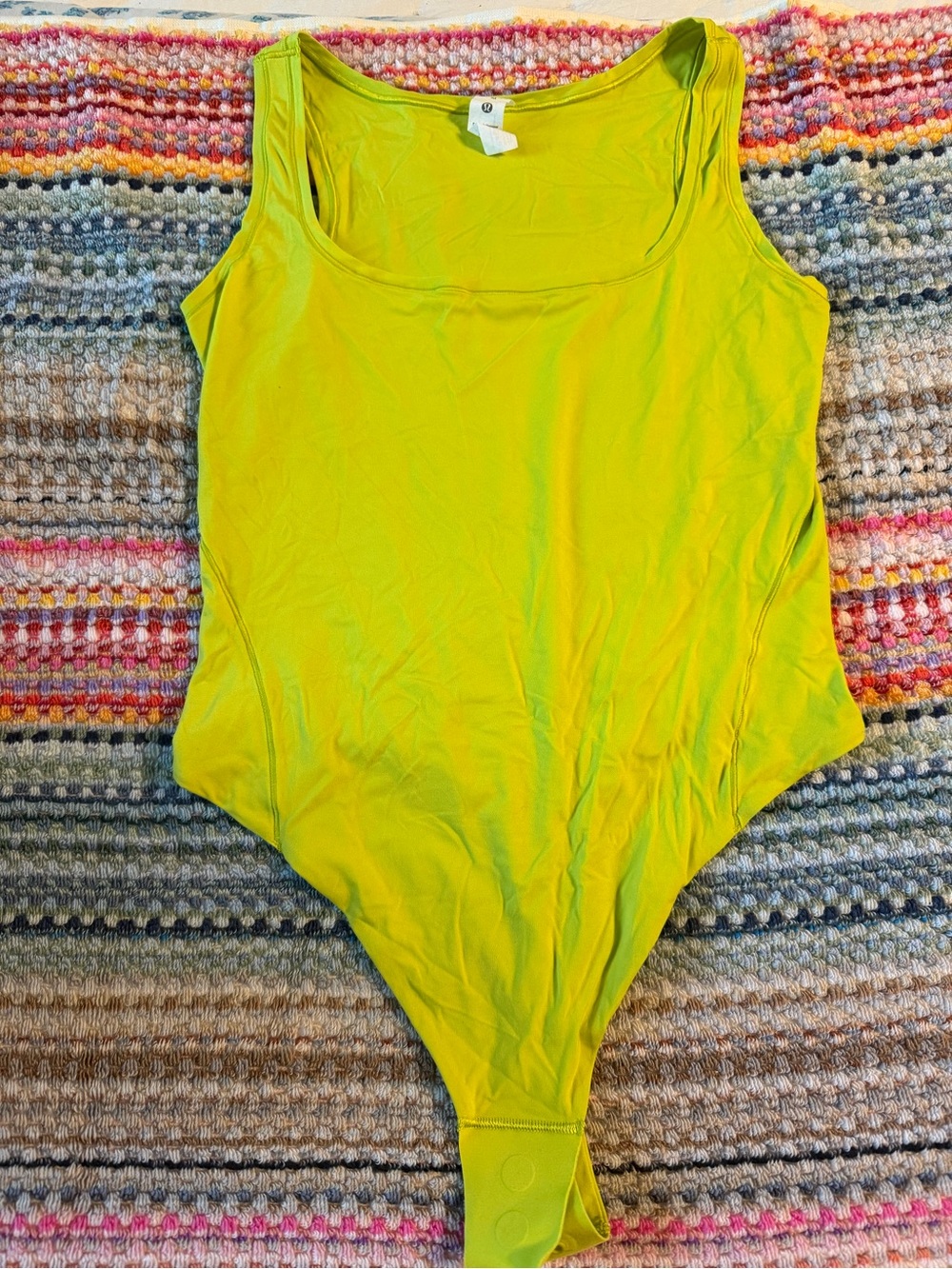 Lululemon Wundermost Ultra-Soft
Nulu Square-Neck Sleeveless Bodysuit Lichen Lime